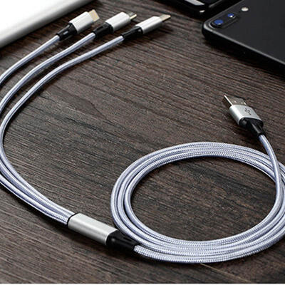 

3 IN 1 Type C 8Pin Micro USB Cable For IPhone 8 X 7 6 6S Plus IOS 10 9 8 Samsung Nokia USB Fast Charging Cables Cord