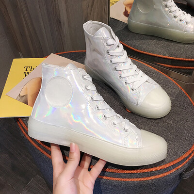 

High tide shoes female summer Korean version of Joker street round head student lace-up thick-soled fairy casual shoes