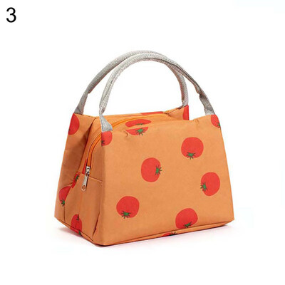

Fashion Fruit Printed Thermal Insulation Office Picnic Food Bento Lunch Tote Bag