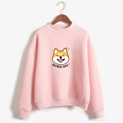 

Toponeto Womens Casual Long Sleeve Sweatshirt Blouse Tops Pullover Shiba Inu
