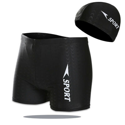

Mens Summer Beach Swimming Swim Trunks Shorts Pants Swimwear Boxer BriefsHat