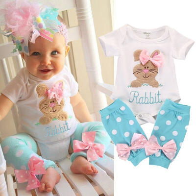 

2pcs Newborn Infant Kids Baby Girl RomperLeg Warmer Clothes Outfit Set