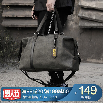 

Teemzone Ting Zun mens travel bag Europe&America retro shoulder bag leisure travel bag large capacity sports fitness bag male 8052 camouflage green