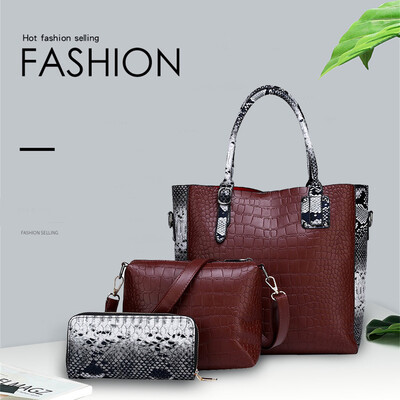 

Tailored Fashion Composite Bag Shoulder Crossbody Handbag Phone Bag For Women Girls 3Pcs