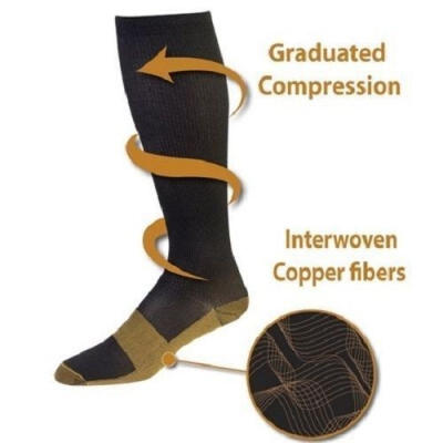 

Men´s Women´s 20-30mmHg Copper Infused Compression Socks Graduated -XXL