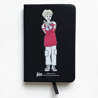

Kpop BTS Notebook Bangtan Boy Jungkook Jimin V Suga Jin J-Hope Rap Monster Hardcover Dotted Grid Journal Best Gift for The Army
