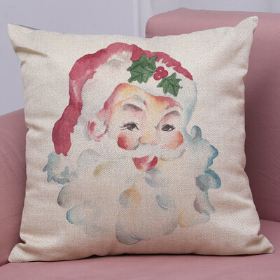 

Gobestart New Christmas Cotton Linen Pillow Case Sofa Cushion Cover Home Decor