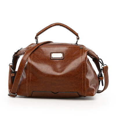 

Foreign trade new womens bag Korean fashion oil wax leather handbag tide retro single shoulder diagonal package