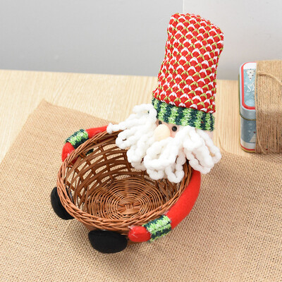 

Tailored Christmas Candy Storage Basket Decoration Santa Claus Storage Basket Gift A