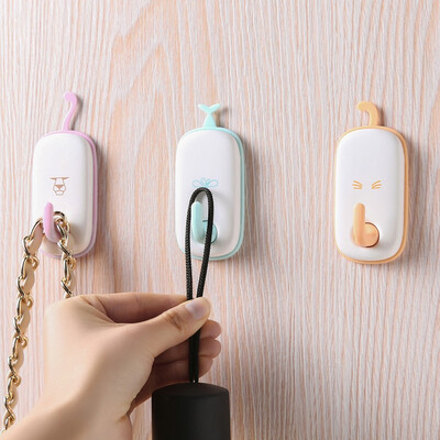 

〖Follure〗Rabbit Paste Strip Hooks Clothes Hangers Door Key Wall Hooks Decoration 6Pcs