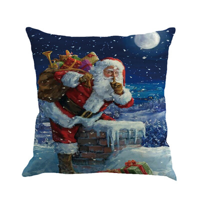 

Siaonvr Christmas Printing Dyeing Sofa Bed Home Decor Pillow Cover Cushion Cover