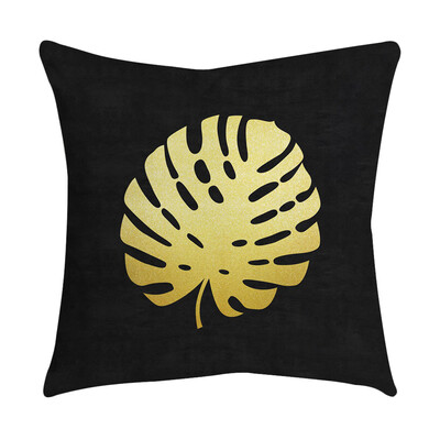 

〖Follure〗Rose Black Gold Cushion Cover Square Pillowcase Home Decoratio