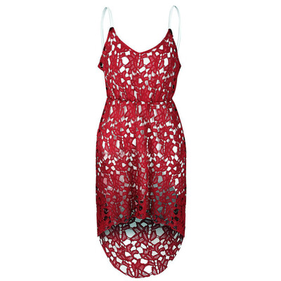 

Women Summer Sleeveless Lace Evening Party Cocktail Short Mini Dress