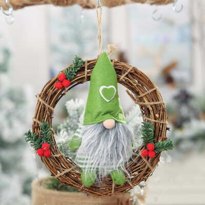 

Siaonvr Christmas Rattan Ring Pendant Rattan Pendant Home Christmas Window Decoration