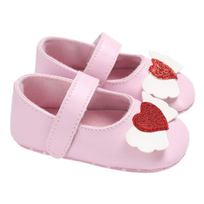 

Baby Toddler Shoes The First Walker Autumn Baby Girl Love PU Princess Soft Bottom Non-Slip Toddler Shoes Newborn Princes Shoes