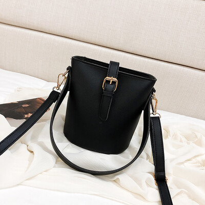 

Tailored Womens Fashion Hasp Pure-Colour Retro Zipper Casual Shoulder Bag Bucket Bag