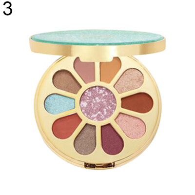 

Flower Waterproof 11 Color Glitter Eyeshadow Palette Silky Non Smudge Eye Makeup