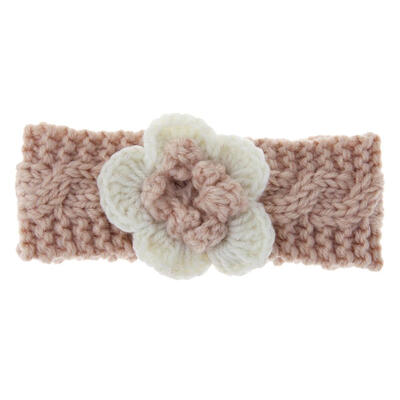 

Knitted Flower Children Hair Band Twist Woven Woolen Baby Warm Hair Band