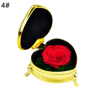 

Heart Shape Preserved Rose Flower Box Mother Day Wedding Valentine Festival Gift