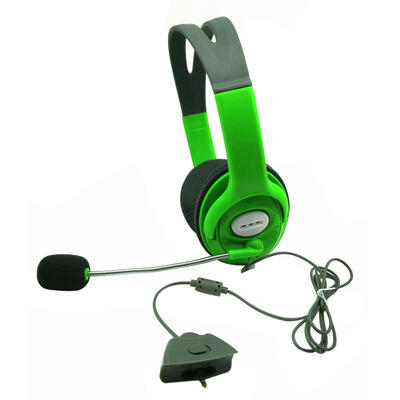 

Slim Wireless Controller Xbox 360 Headset Headphone Green with Mic