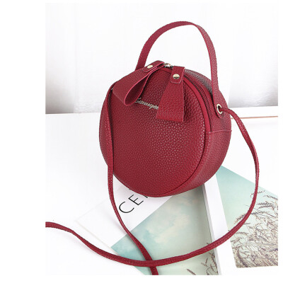 

Tailored Womens fashion bag simple design Messenger bag female mini round handbag