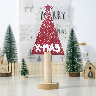 

Siaonvr Wooden Mini Christmas Tree Desktop Ornaments Merry Christmas Party Decor