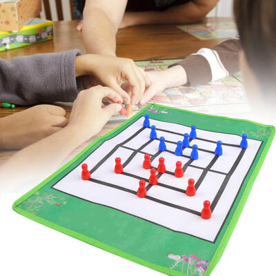 

Greensen Durable Kids Intellectual Nine Mens Morris Board Game Set for Parents&Children