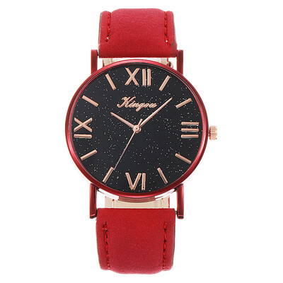 

Fashion Women Watches Scale Dial Ladies Featured Quartz Wristwatch Starry Sky Leather Strap Clock Dress Gift Relogio Feminino
