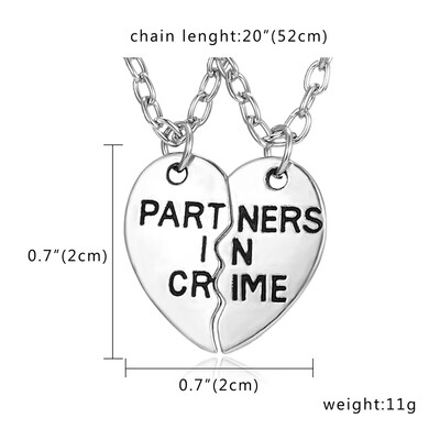 

Friendship Card Couple Necklace for Women&Men 2pcs LOVE YOU Broken Heart Pendant Paired Necklace Valentines Day Gift