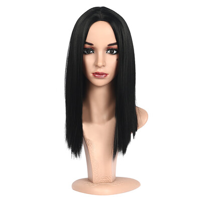 

Gobestart Synthetic Hair 16 Inches Straight Hair Wig For Black Hair Women Synthetic Wig