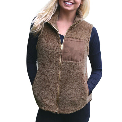 

Toponeto Women Fashion Lady Faux Fur Solid Casual Sleeveless Warm Vest Waistcoat