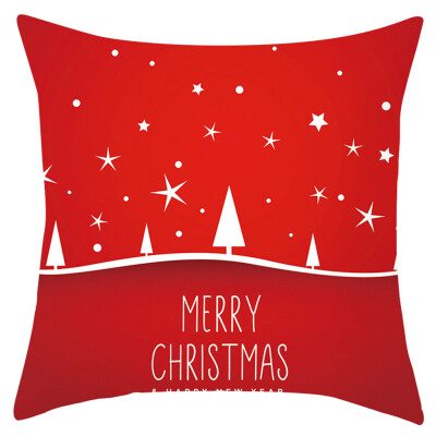 

Tailored Christmas Series Home Decor Polyester Peach Skin Pillow Case 18x18in