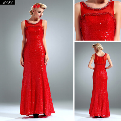 

Watteau Fish Tail Velvet High-End Customized Mermaid Long Red Evening Dress