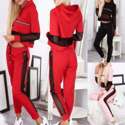 

Women Hoodies Sweatshirt Pants Sets Casual Tracksuit Set Jogging Gym Sport Suit