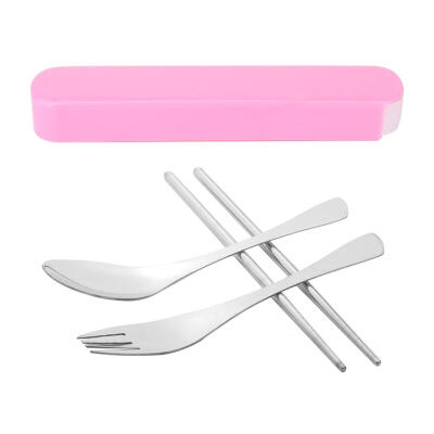 

Portable Stainless Steel Tableware Sets Spoon Fork Chopsticks for Travel