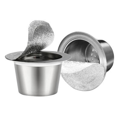 

Stainless Steel Coffee Reusable Pods Filter Capsules Aluminum Seals Kits
