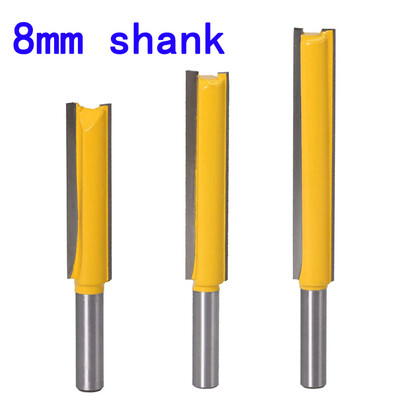 

8mm Shank Carbide Extra Long Straight Router Bit Woodworking Cutter 3 Sizes Top