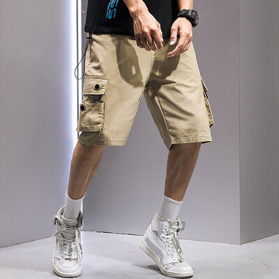 

Gobestart Mens Sport Pure Color Button Casual Loose Sweatpants Drawstring Short Pants