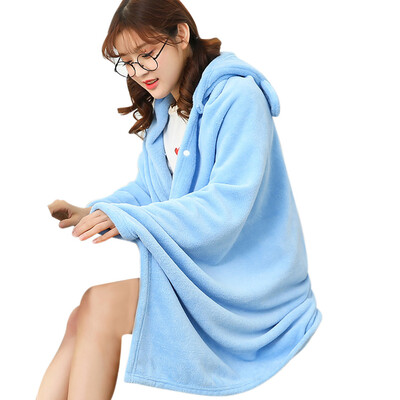 

Toponeto Multifunction Winter Lady Flannel Shawl Blanket Wearable SofaMat Thick Warm Soft