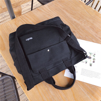 

Summer bag female new 2019 Korean version of the slung ulzzang wild single shoulder slung fashion canvas tote bag