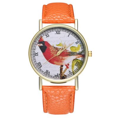

Relogio Feminino Retro Style Lovely Cartoon chicken Leather Quartz Analog Women Watch Casual Lady Watch Quartz Wristwatches &Ff