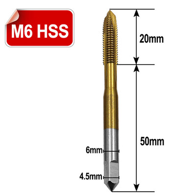 

〖Follure〗M3M4M5M6M8 HSS Metric Straight Flute Thread Screw Tap Plug Tap