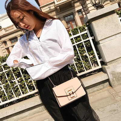

Fashion Women PU Leather Crossbody Bag Flap Over Chain Shoulder Messenger Clutch Bag Handbag