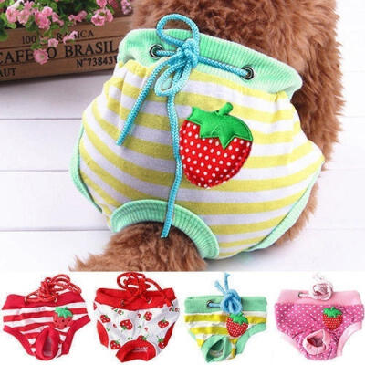 

Small Pet Dog Puppy Diaper Sanitary Pants Female Girl Ruche skirt Cotton