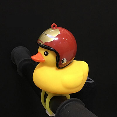 

Cute Little Yellow Duck with Helmet LED Light for Bike Motorcycle