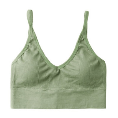 

Japanese Triangle Cup Sexy Vest Bottoming Tube Top Solid Color No Steel Ring Elastic Bra
