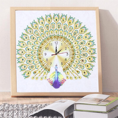 

35x35cm Painting Wall Clock Partial Multi-Shape Diamond Painting Cross Stitch DIY Home Decor