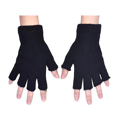 

Men Women Fingerless Half Finger Warm Stretch Winter Gloves Christmas Present
