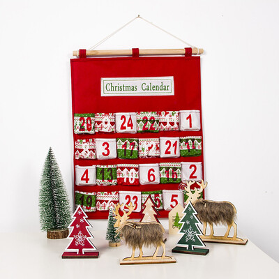 

Tailored Merry to Christmas Advent Calendar Traditional Wall Hanging Decoration