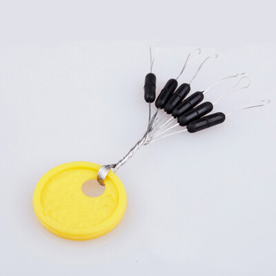 

Saidsome 100pcsSet Black Water Float Cylinder Fishing Bobber Ring Line Stopper 6 in 1 fishing bait fishing lure
